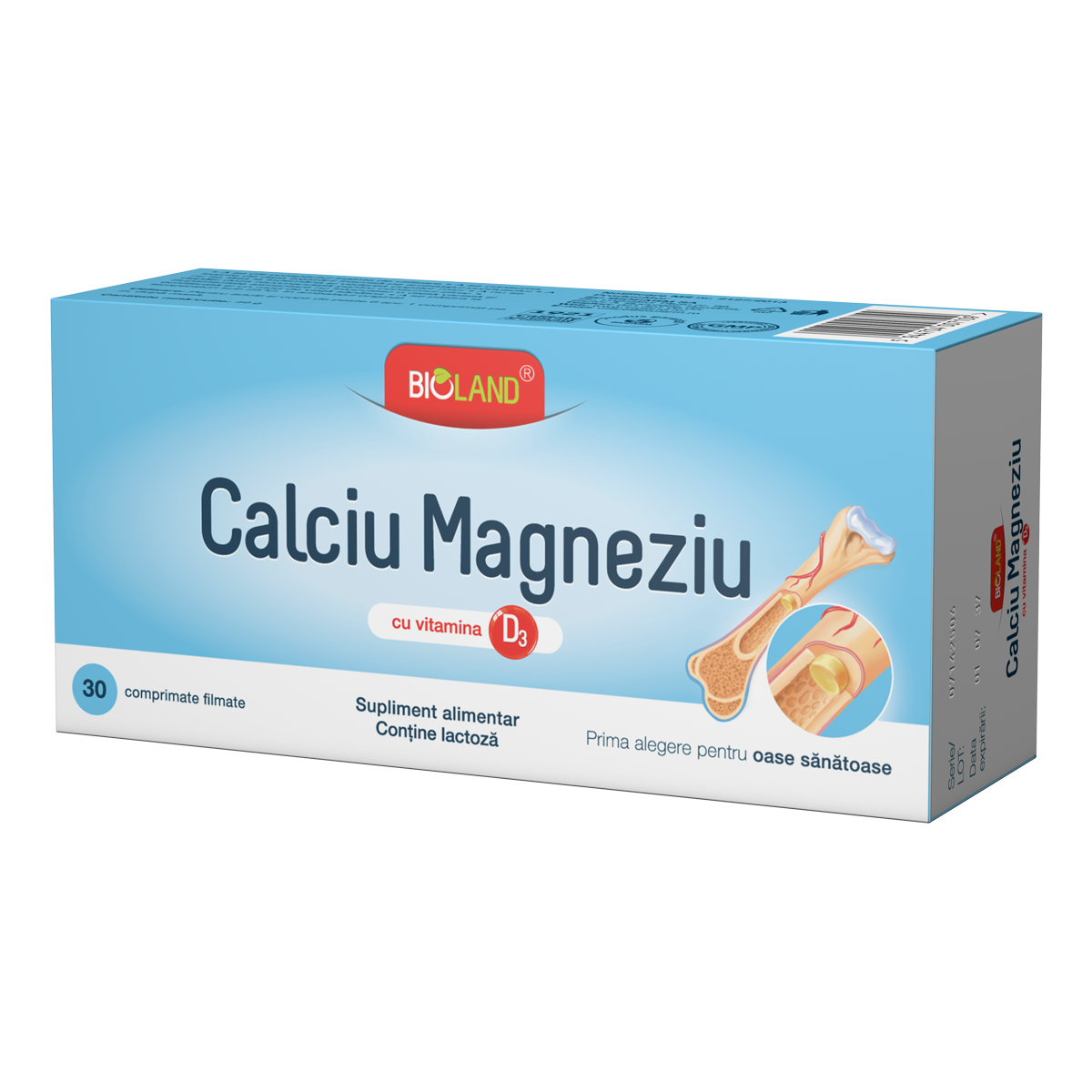 Uz general - Calciu Magneziu cu Vitamina D3 Bioland, 30 comprimate, Biofarm, sinapis.ro