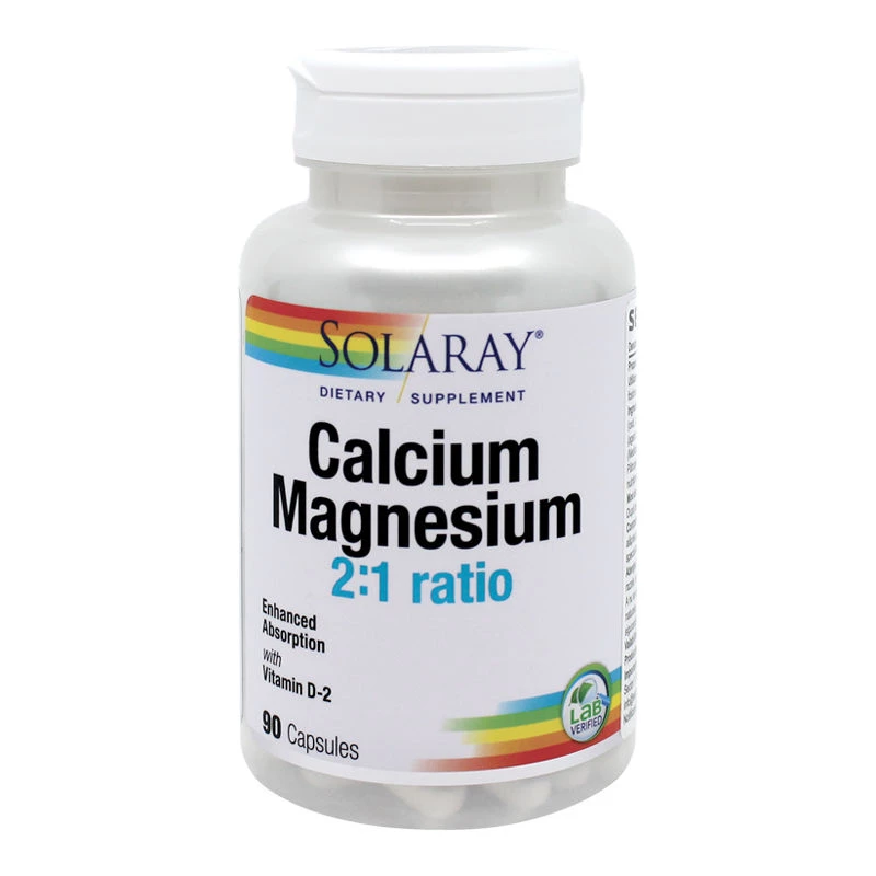 Osteoporoza - Calciu, Magneziu și Vitamina D Solaray, 90 capsule, Secom, sinapis.ro