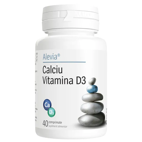 Uz general - Calciu Vitamina D3, 40 comprimate, Alevia, sinapis.ro