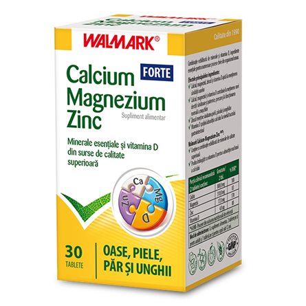Uz general - Calcium Magnezium Zinc Forte, 30 tablete, Walmark, sinapis.ro