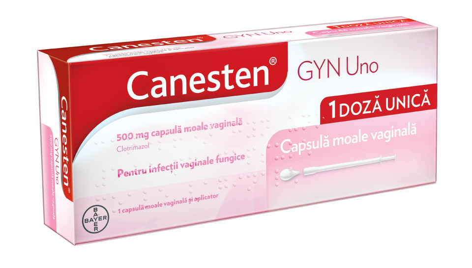 Antimicotice - Canesten Gyn Uno 500mg, 1 capsulă vaginală, sinapis.ro