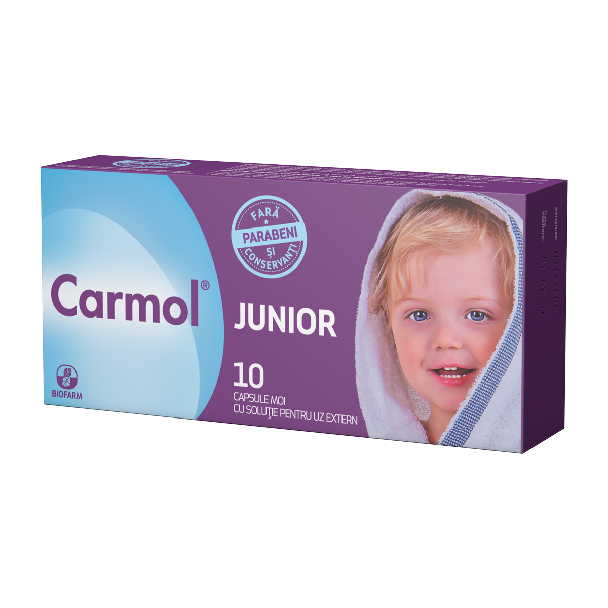 Raceala si gripa - Carmol Junior, 10 capsule, Biofarm, sinapis.ro