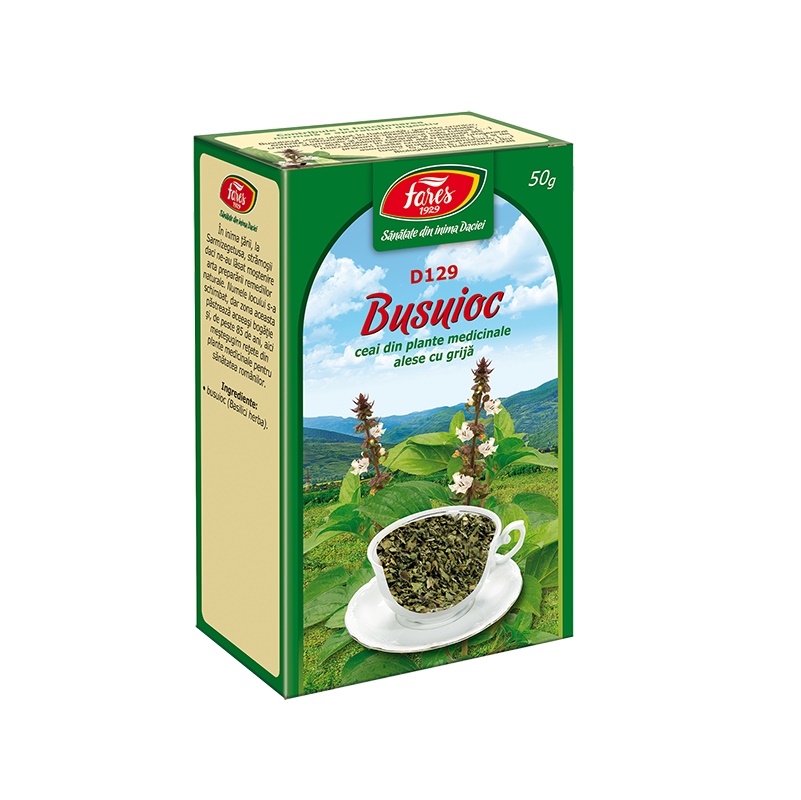 CEAIURI - Ceai Busuioc iarba, D129, 50 g, Fares, sinapis.ro