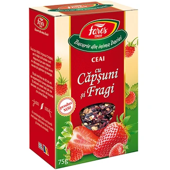 CEAIURI - Ceai de căpșuni și fragi, 75g, Fares, sinapis.ro