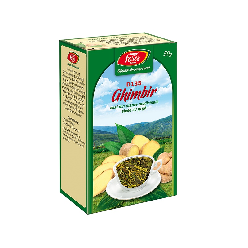 CEAIURI - Ceai de Ghimbir, D135, 50 g, Fares, sinapis.ro