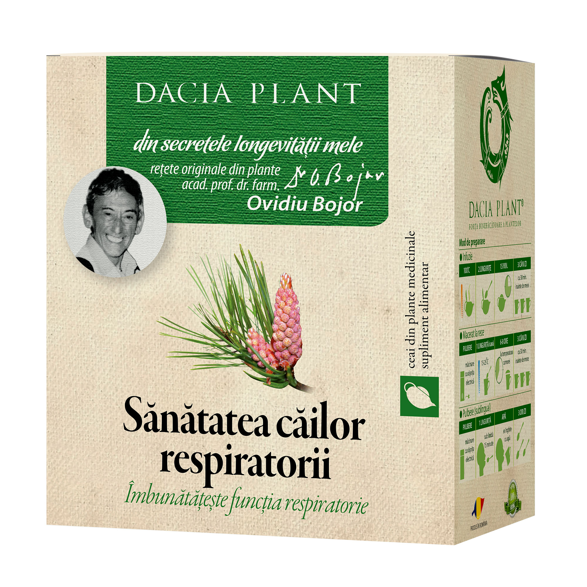 CEAIURI - Ceai din plante medicinale Sănătatea căilor respiratorii, 50 g, Dacia Plant, sinapis.ro