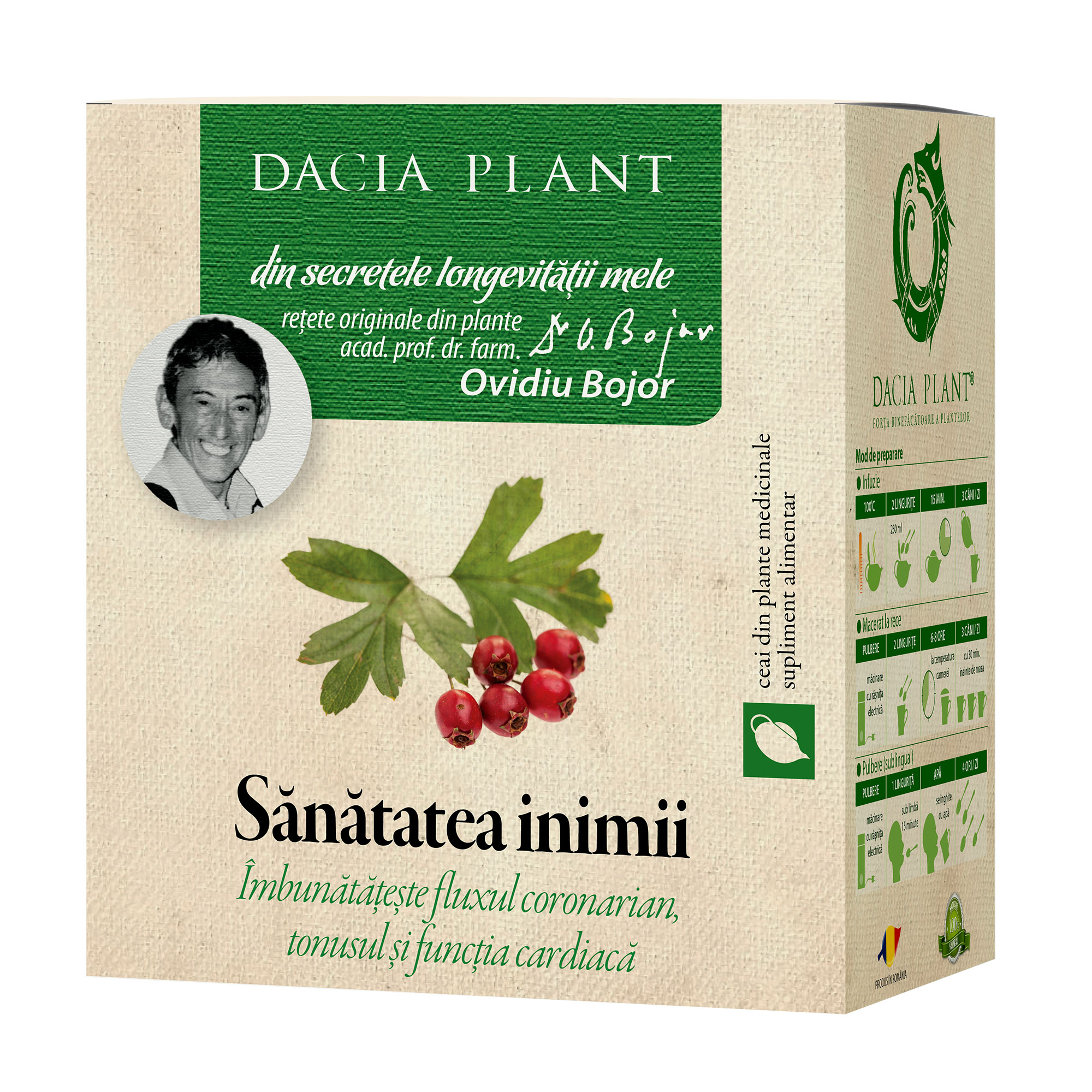 CEAIURI - Ceai din plante medicinale Sănătatea inimii, 50 g, Dacia Plant, sinapis.ro