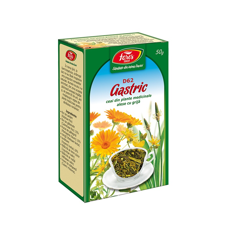 CEAIURI - Ceai Gastric, D62, 50 g, Fares, sinapis.ro