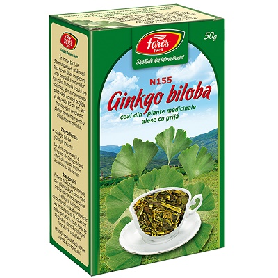 CEAIURI - Ceai Ginkgo biloba frunze N155, 50 g Fares, sinapis.ro