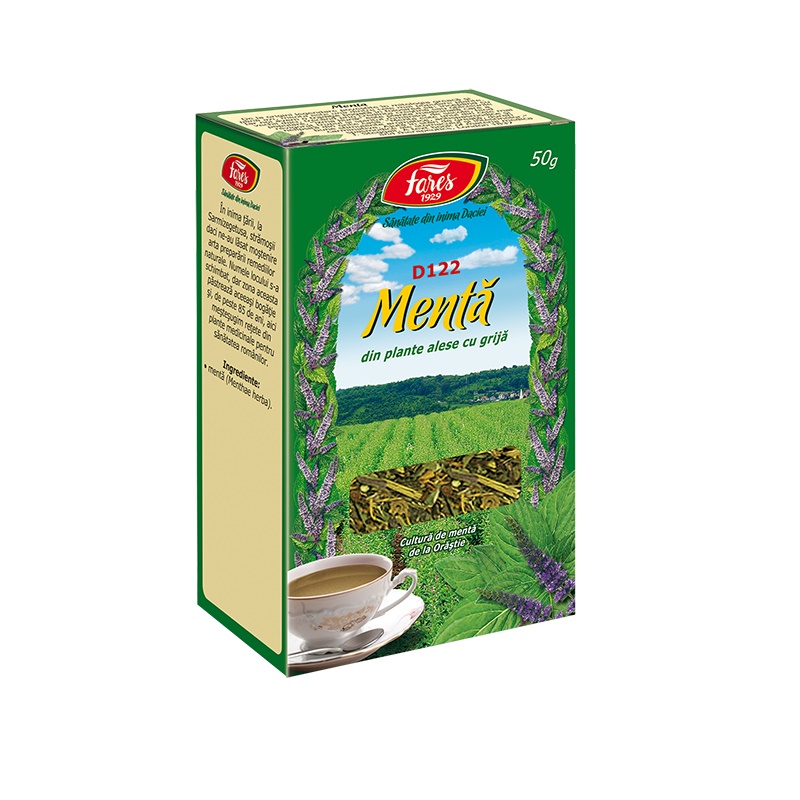 CEAIURI - Ceai Mentă, D122, 50 g, Fares, sinapis.ro