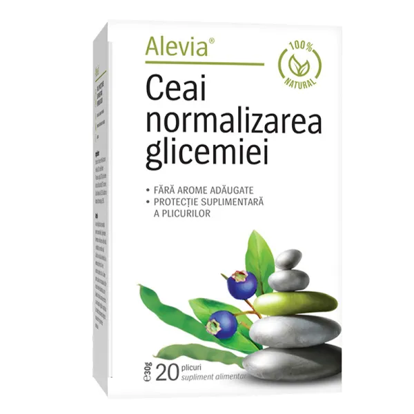 CEAIURI - Ceai Normalizarea glicemiei 20plicuri, Alevia, sinapis.ro
