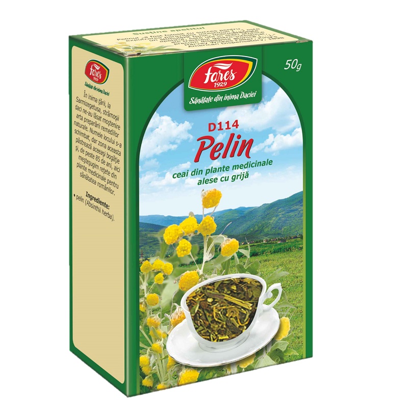 CEAIURI - Ceai Pelin, D114, 50 g, Fares, sinapis.ro
