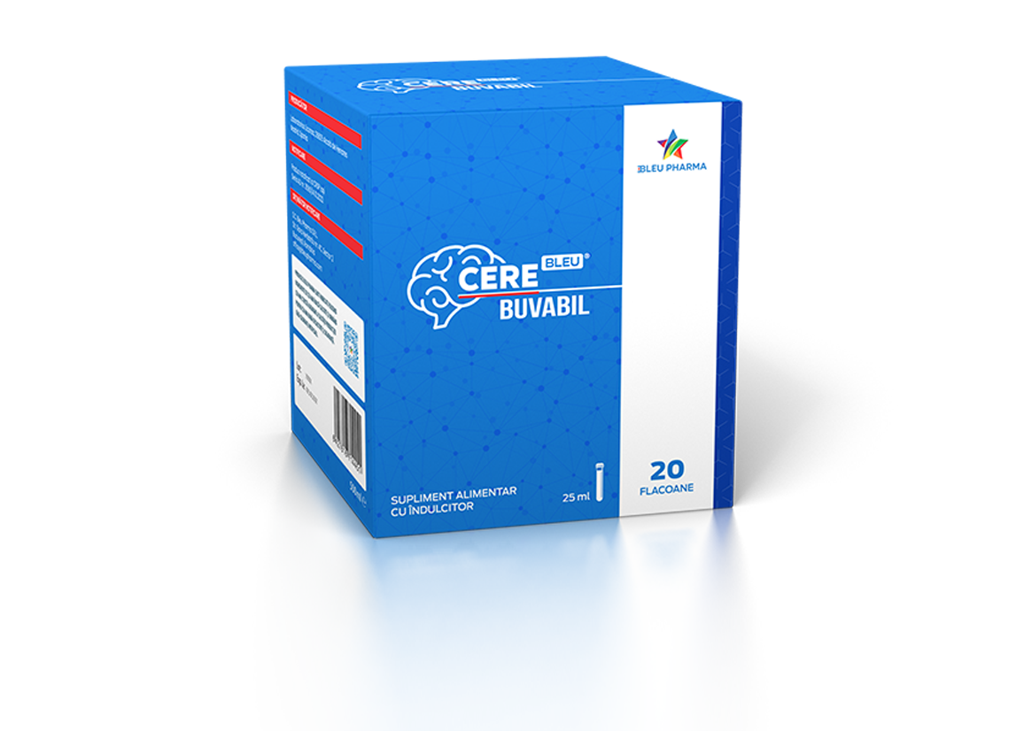 Circulatie cerebrala si memorie - CereBleu buvabil 20 flacoane, Bleu Pharma, sinapis.ro