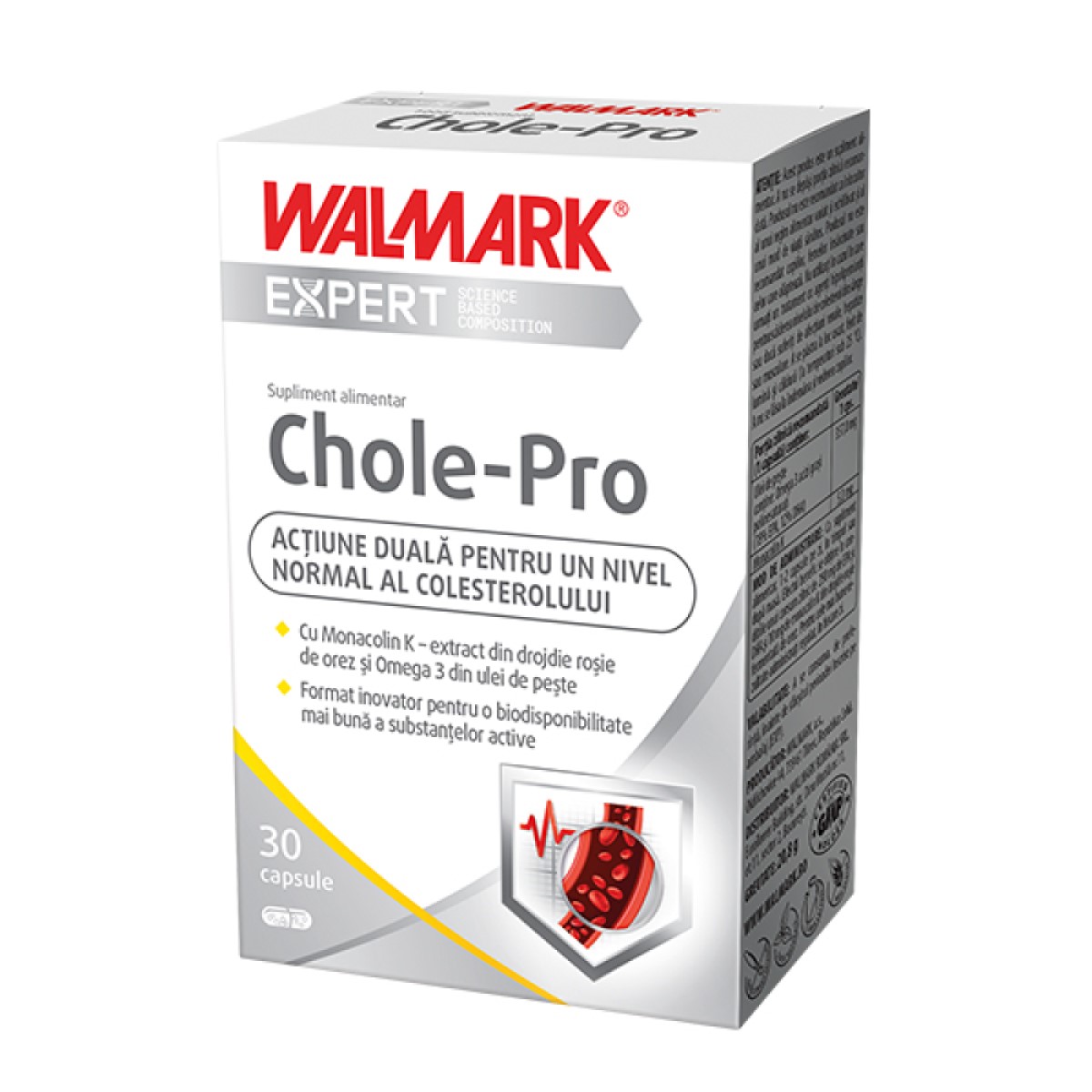 Anticolesterol - Chole Pro, 30 capsule, Walmark, sinapis.ro