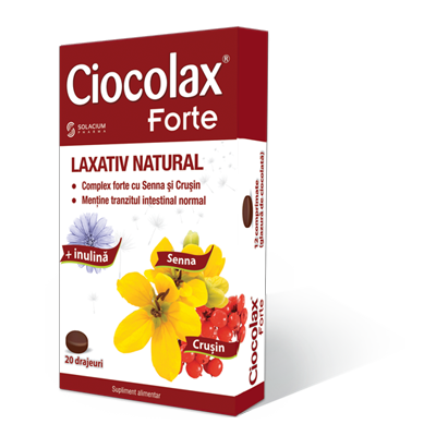 Constipatie - Ciocolax forte, 20 drajeuri, Solacium, sinapis.ro