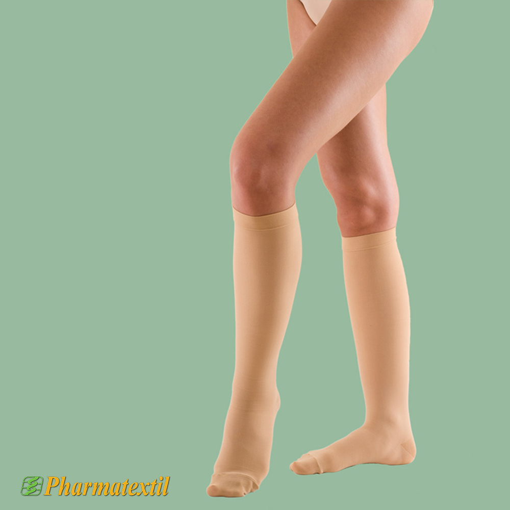 Tehnico-medicale - ELASTOFIT Ciorapi compresivi gamba AD-L-varf inchis, sinapis.ro