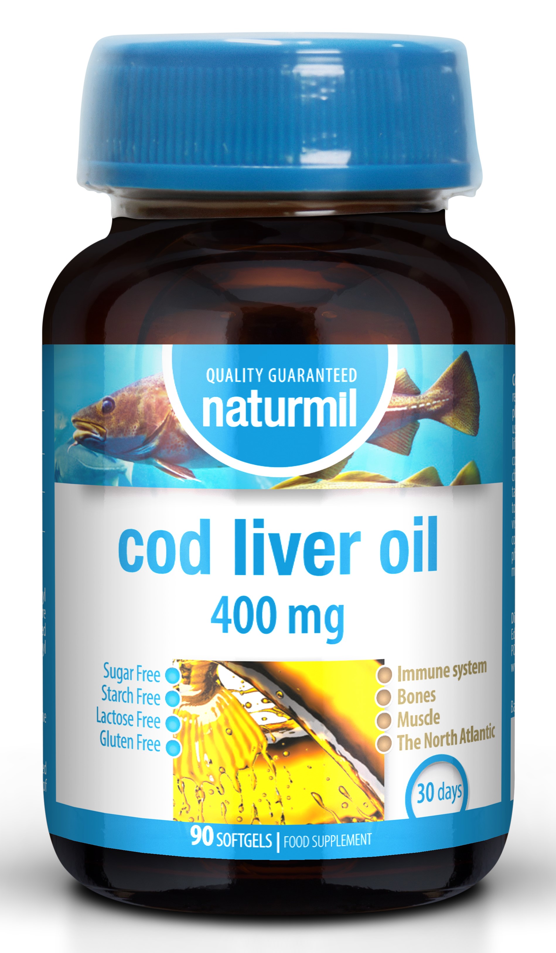 Cardiace-tensiune - Cod Liver Oil 400 mg, 90 capsule gelatinoase moi, sinapis.ro