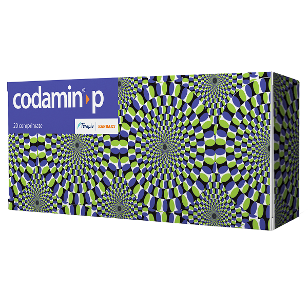 Analgezice - Codamin P, 20 comprimate, Terapia, sinapis.ro