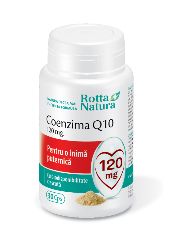  - Coenzima Q10, 120 mg, 30 capsule, Rotta Natura, sinapis.ro