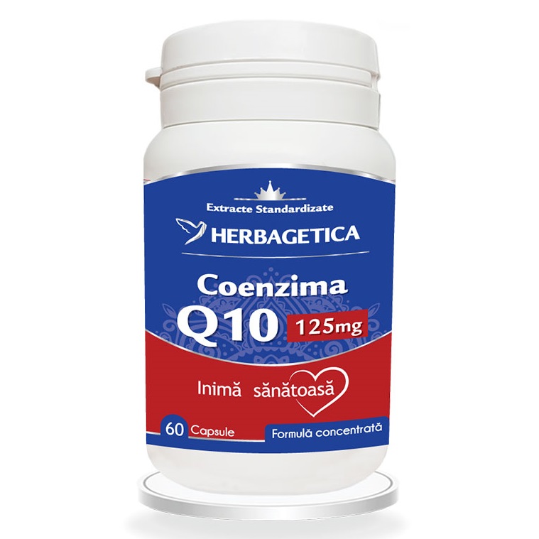 Cardiace-tensiune - Coenzima Q10, 125mg, 60 capsule, Herbagetica , sinapis.ro