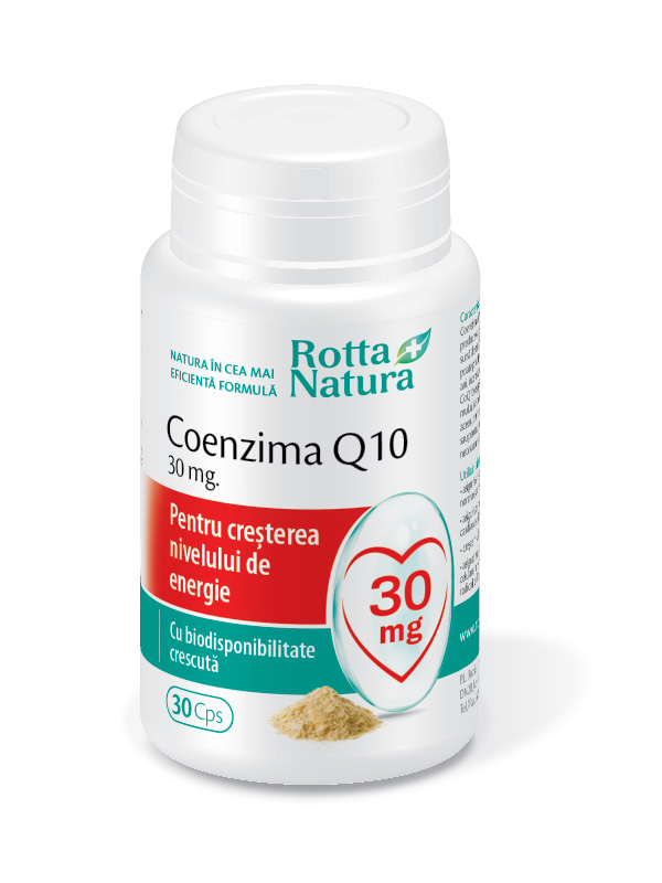  - Coenzima Q10, 30 mg, 30 capsule, Rotta Natura, sinapis.ro