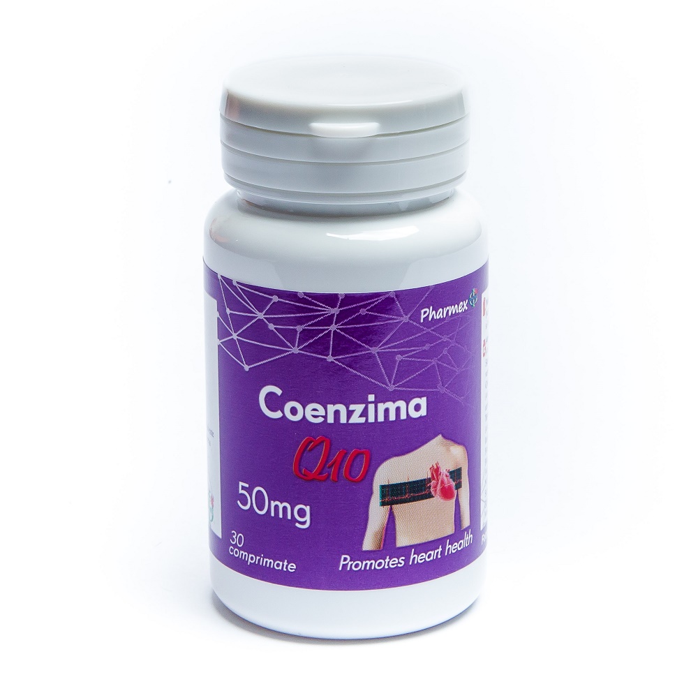  - Coenzima Q10, 50mg, 30 comprimate, Pharmex, sinapis.ro