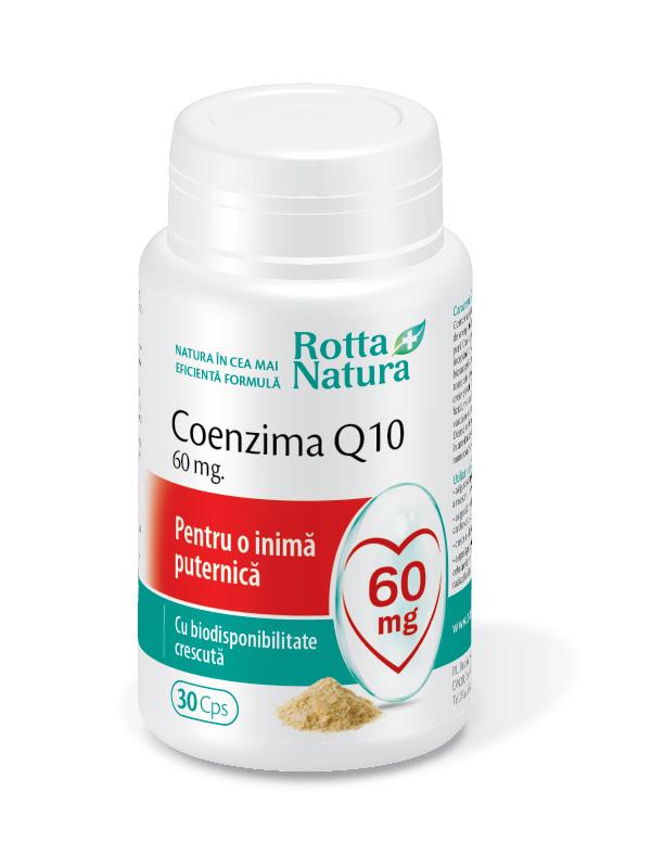  - Coenzima Q10, 60 mg, 30 capsule, Rotta Natura, sinapis.ro