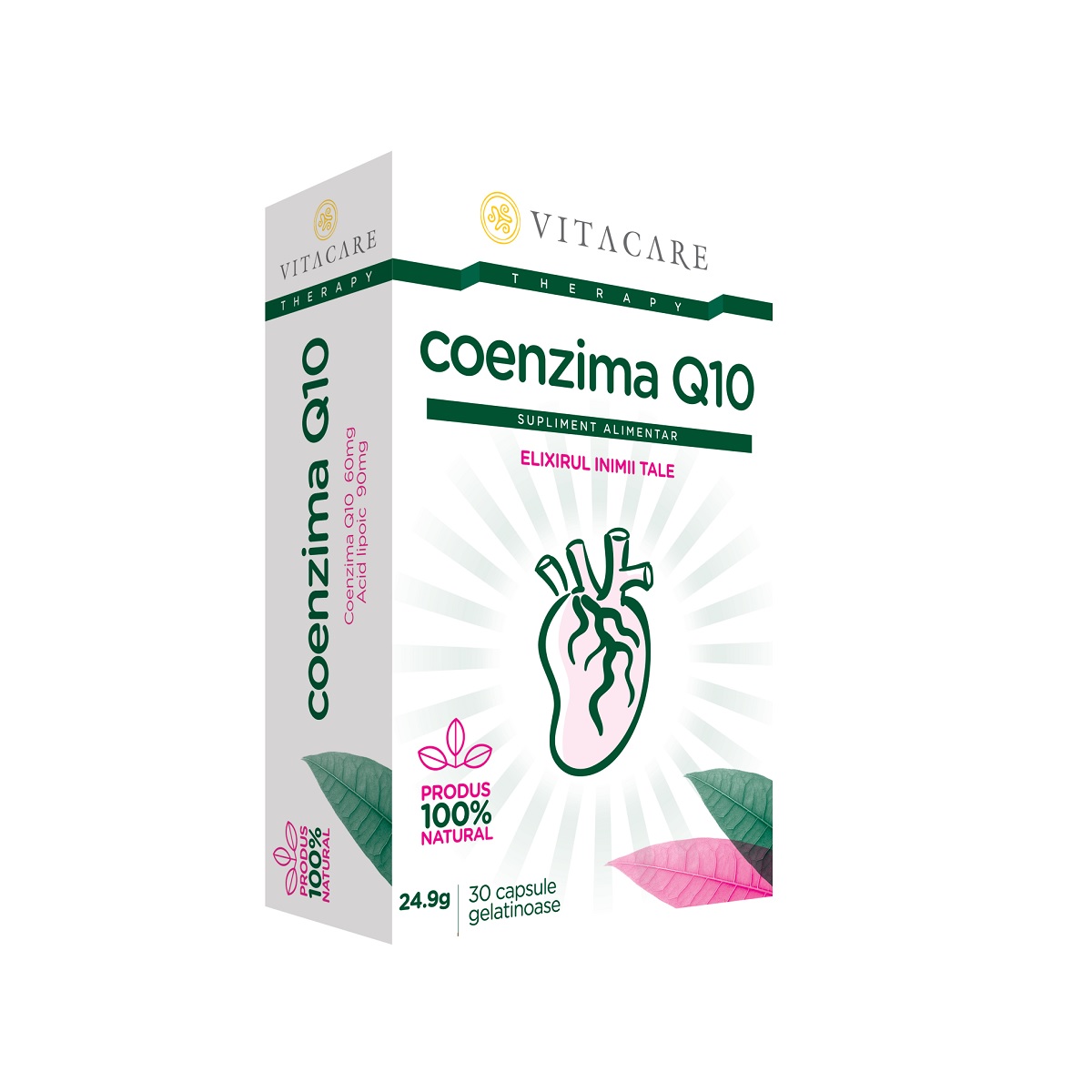  - Coenzima Q10 Forte, 30 capsule, Vitacare, sinapis.ro
