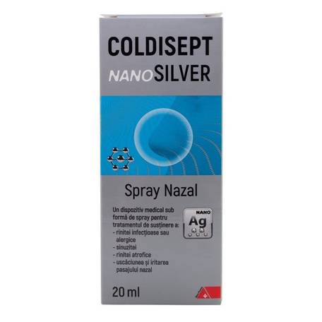 Solutii nazale - Coldisept Nano silver spray pentru nas, sinapis.ro