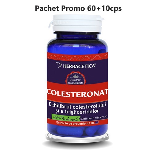 Anticolesterol - Colesteronat PROMO
60 +10 capsule, sinapis.ro