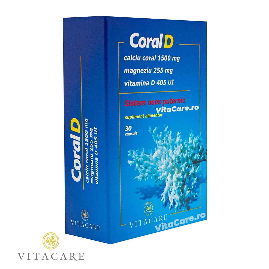 Minerale - Coral D, 30 capsule, Vitacare, sinapis.ro