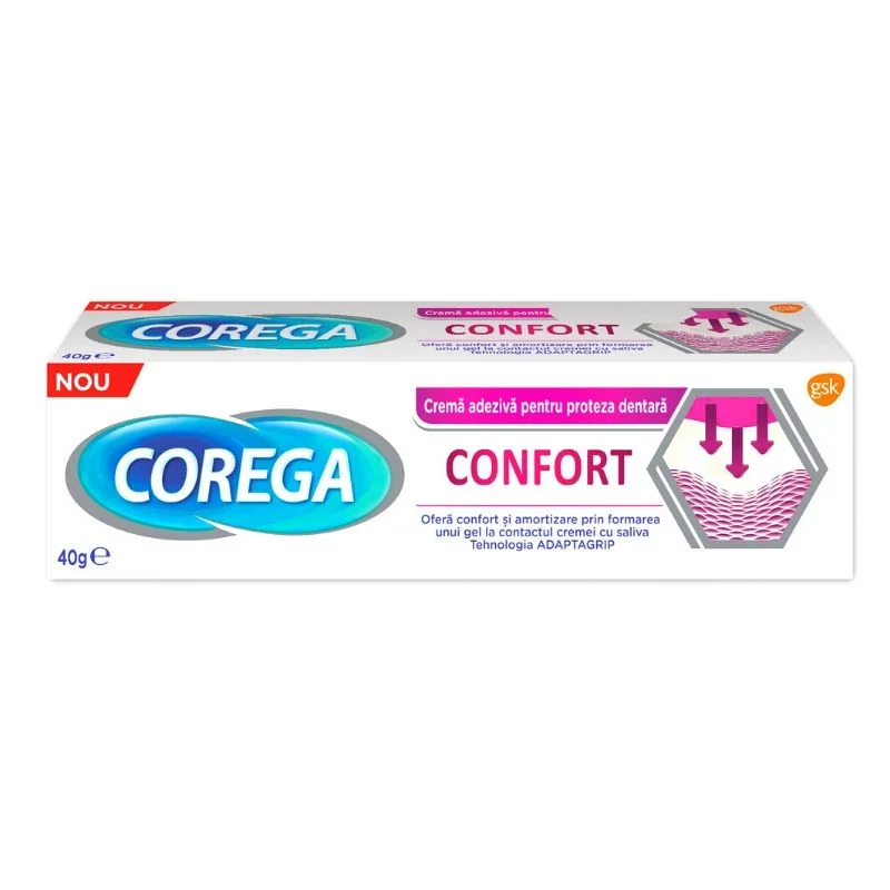 Adezivi proteze dentare - Corega Confort 40g, sinapis.ro