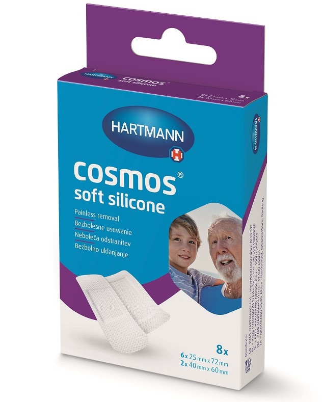 Plasturi - Cosmos Soft Silicone, 8 bucati, Hartmann, sinapis.ro