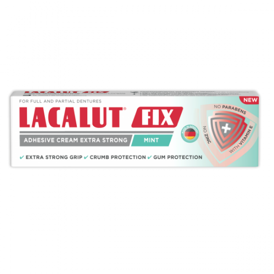 Adezivi proteze dentare - Crema adeziva Lacalut Fix Mint, 40 g, Theiss Naturwaren, sinapis.ro