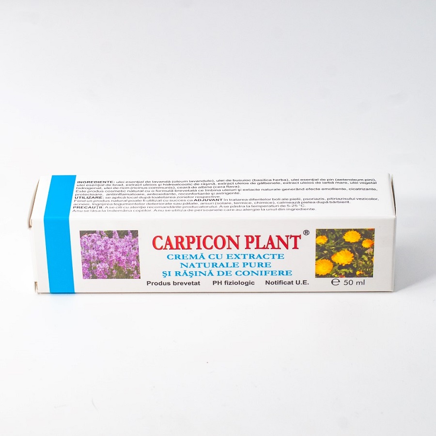 Varice - Cremă cu extracte naturale pure și rășină de conifere Carpicon Plant, 50 ml, Elzin Plant, sinapis.ro