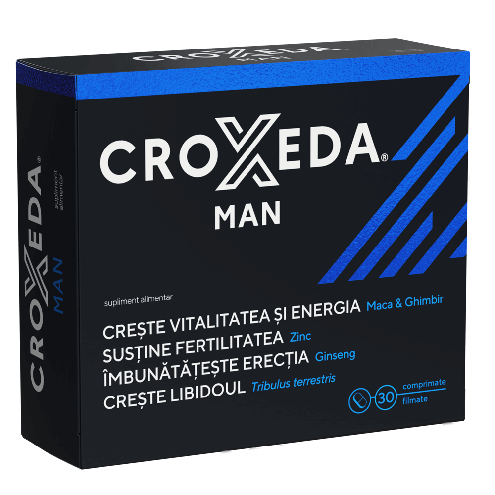 Fertilitate barbati - Croxeda Man, 30 comprimate filmate, Fiterman Pharma