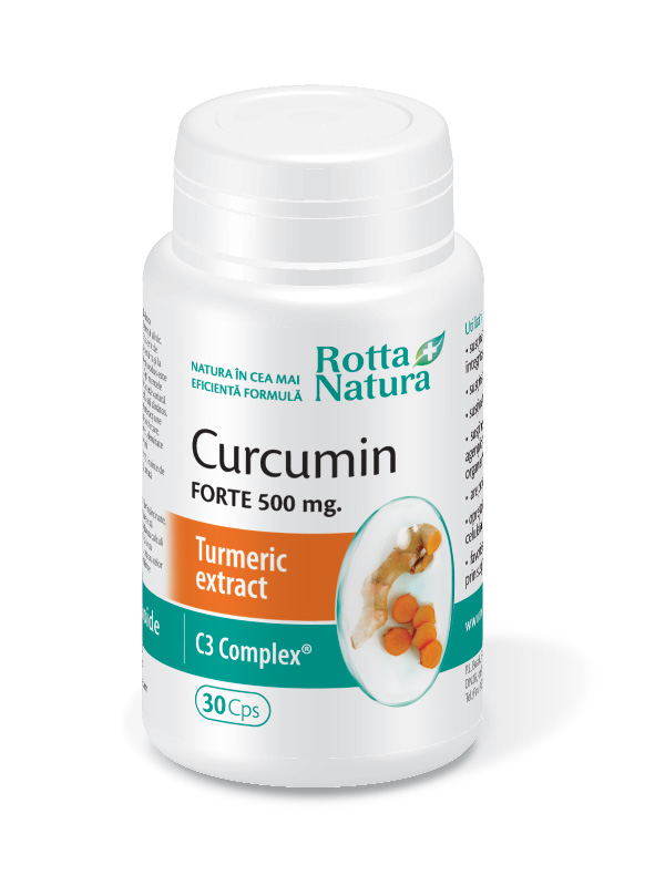 dureri musc - Curcumin Forte 500 mg, 30 capsule, Rotta Natura, sinapis.ro