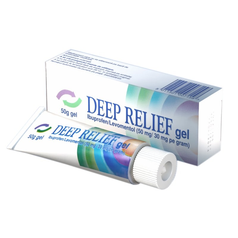 Dureri musculare - Deep relief, gel 50g, Mentholatum, sinapis.ro