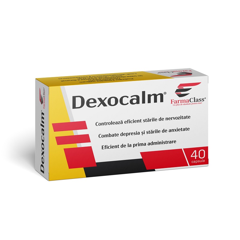 Antistres - Dexocalm 40 capsule, FarmaClass, sinapis.ro