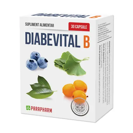 Suplimente diabet - Diabevital B, 30 capsule Parapharm, sinapis.ro