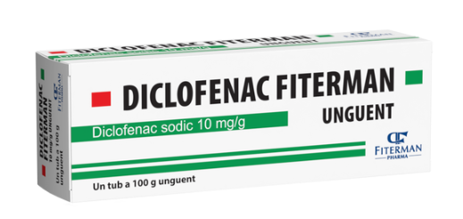 Dureri musculare - Diclofenac Fiterman, 10mg/g, unguent, 100g, sinapis.ro