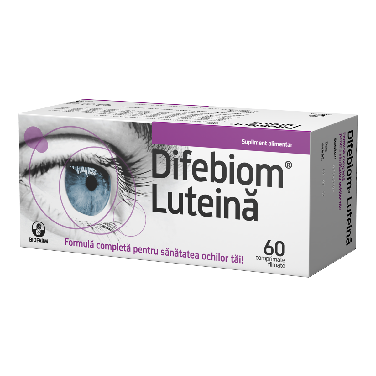 OFTAMOLOGIE - Difebiom Luteină, 60 comprimate, Biofarm, sinapis.ro