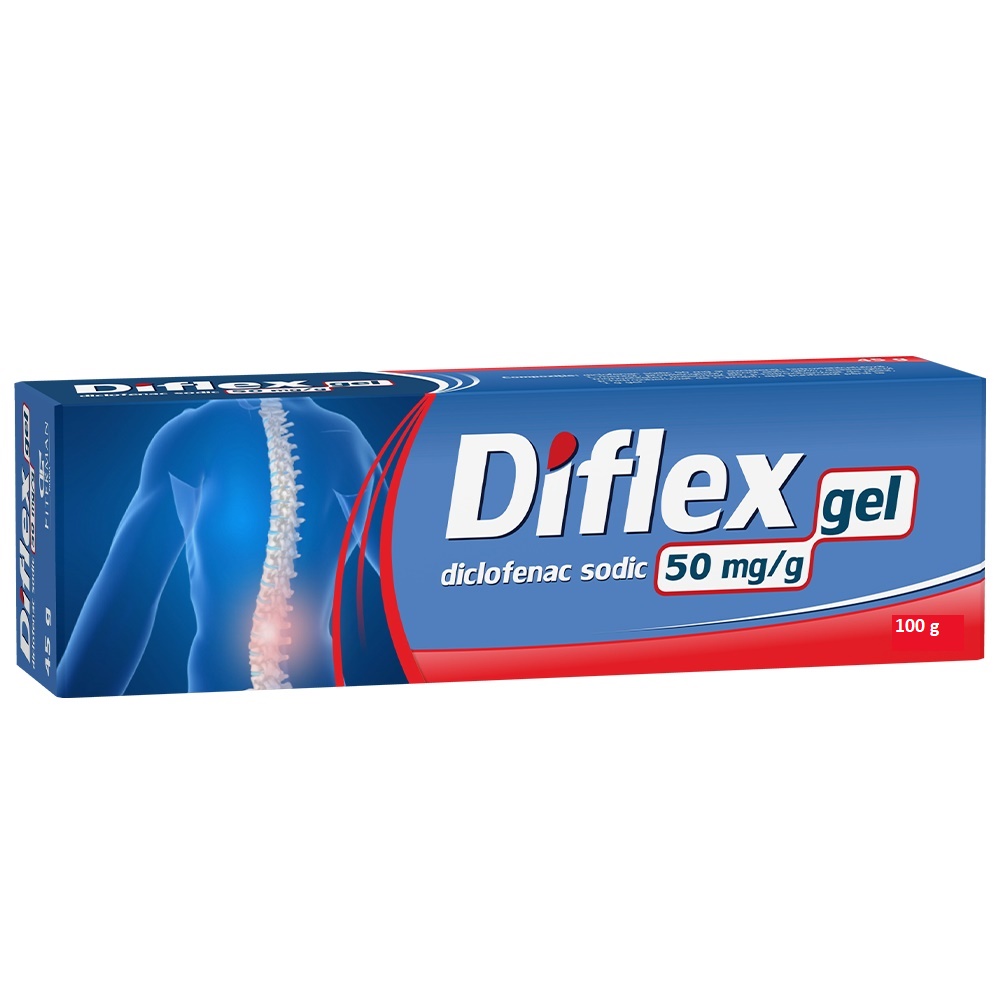 Dureri musculare - Diflex 50 mg/g, gel, 100 g, Fiterman, sinapis.ro