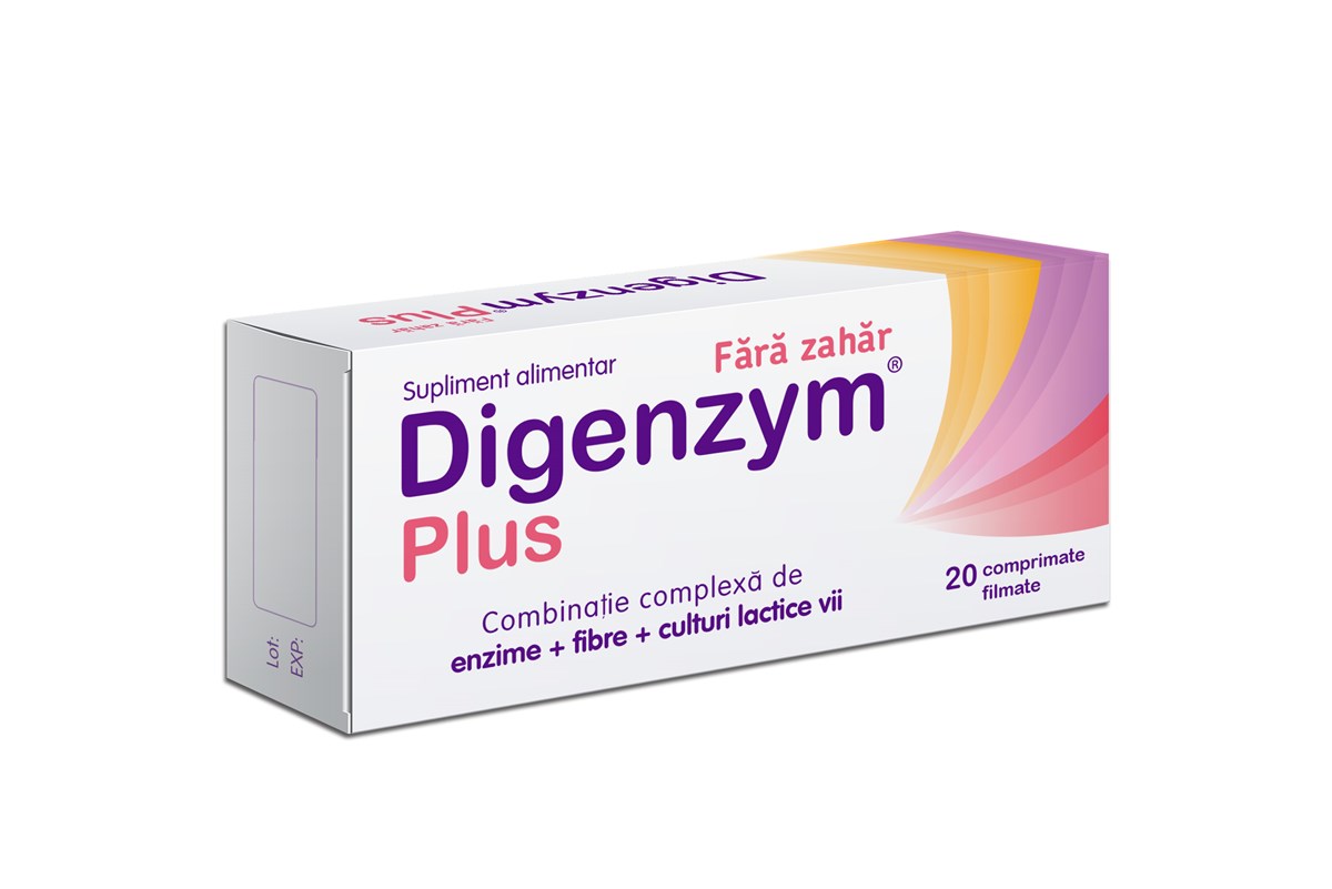 Enzime digestive - Digenzym plus, 20 comprimate filmate, Labormed, sinapis.ro