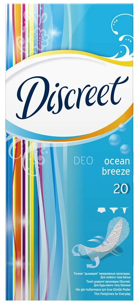 Absorbante si tampoane - Discreet ocean breeze, 20 bucăți, Procter & Gamble, sinapis.ro