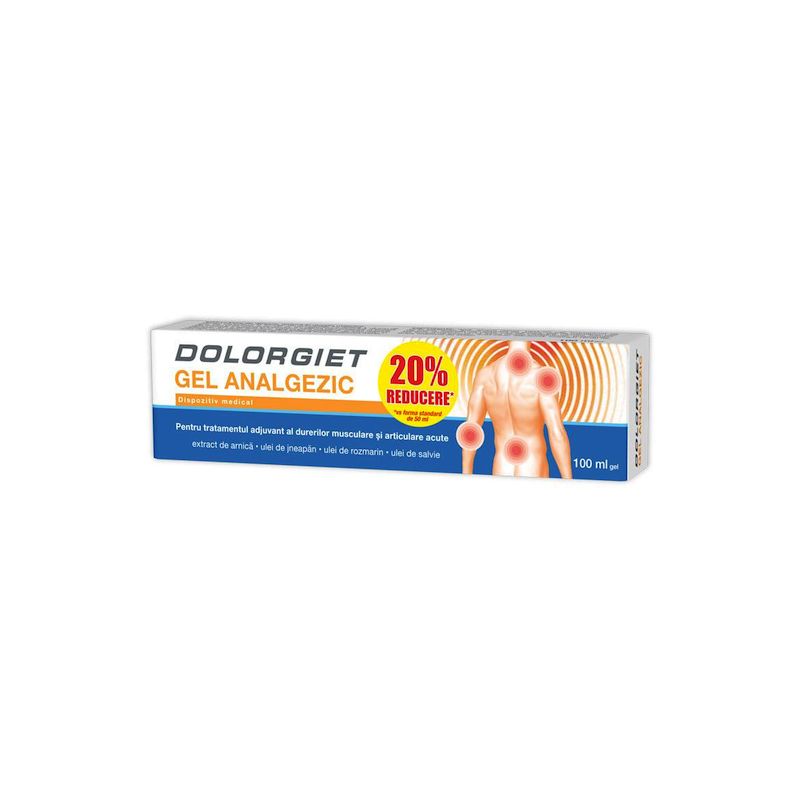 Dureri musculare - Dolorgiet gel analgezic, 20% reducere, 100 ml, Zdrovit, sinapis.ro