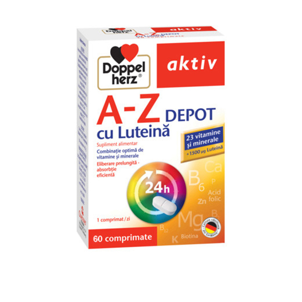 Uz general - Doppelherz Aktiv A-Z DEPOT cu Luteină, 60 comprimate, sinapis.ro
