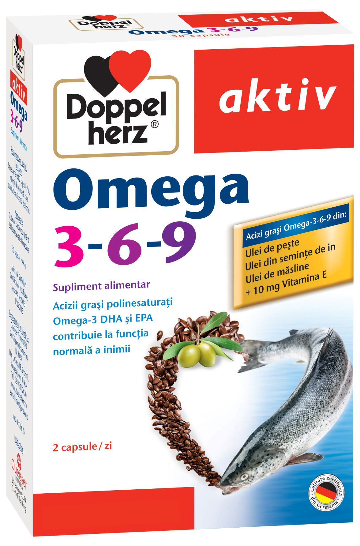 Anticolesterol - Doppelherz Aktiv Omega 3-6-9, 30 capsule, sinapis.ro
