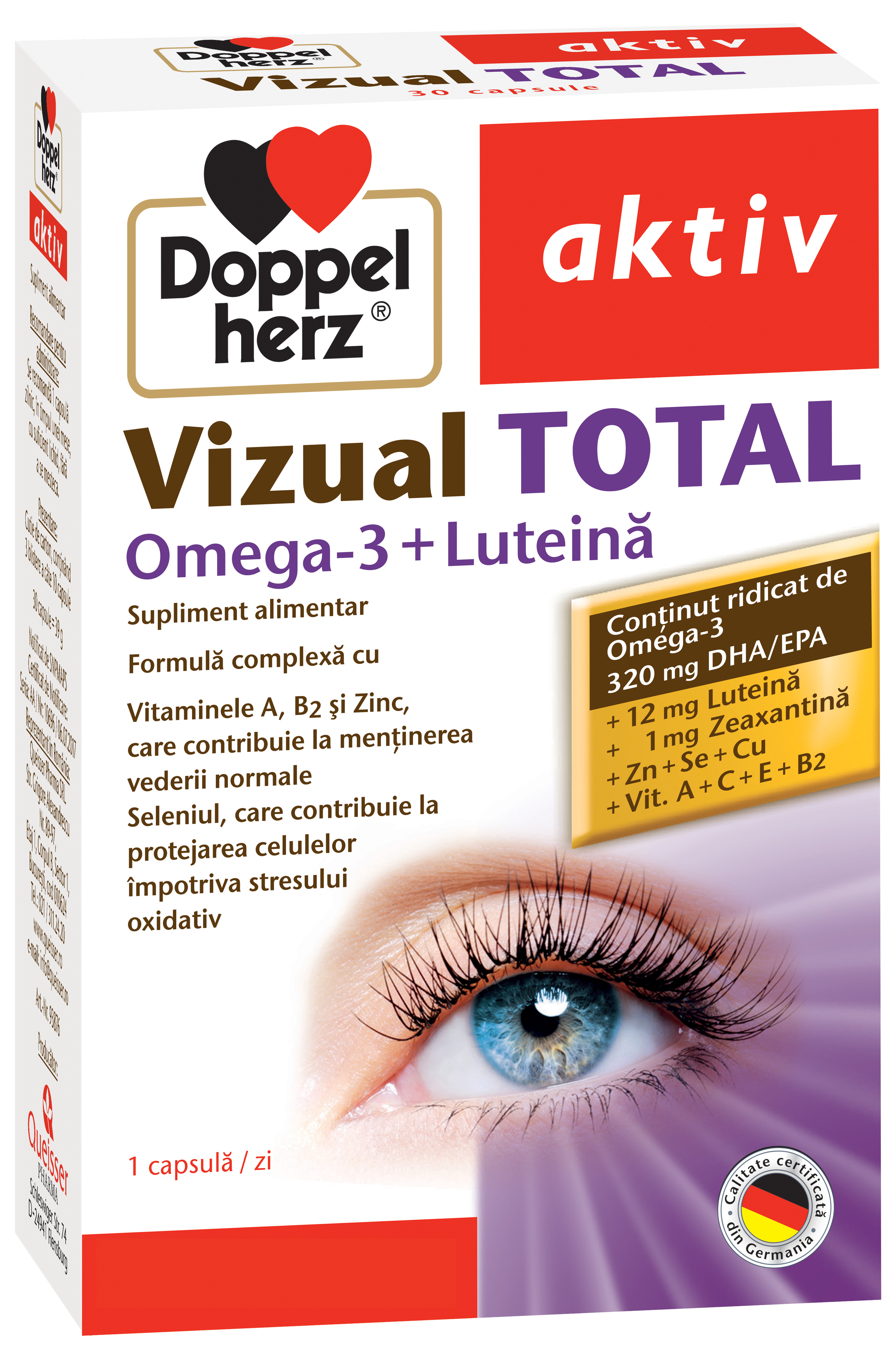 OFTAMOLOGIE - Doppelherz Aktiv Vizual Total, 30 capsule, sinapis.ro