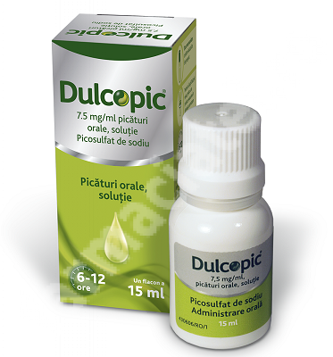 Constipatie - Dulcopic, 7.5mg/ml, picături orale soluție, 15 ml, Opella, sinapis.ro